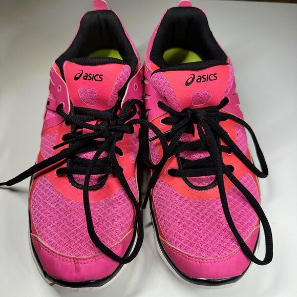 Asics Gel Shoes Sneakers Neon Pink Mesh S378N Size 8.5 Women’s Running Training - Picture 2 of 8